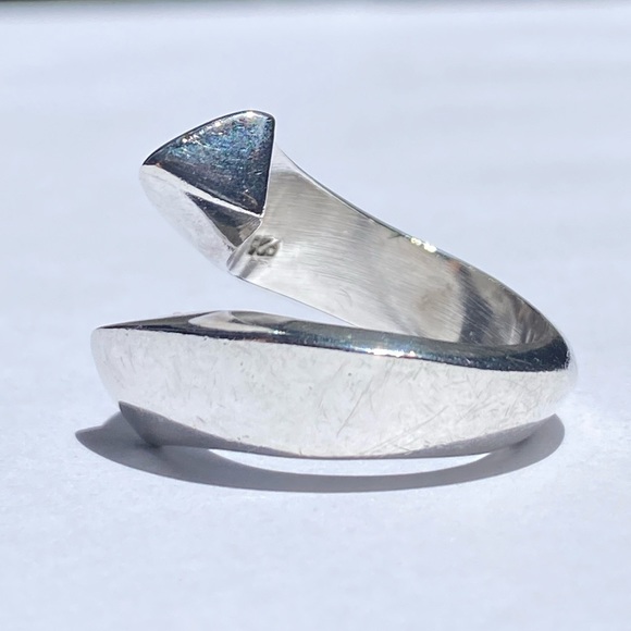 925 sterling silver overlap band ring✨ - Picture 2 of 14